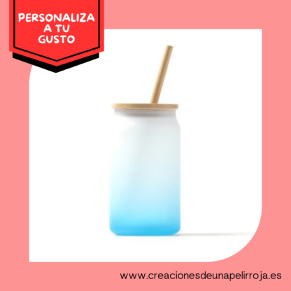 Vaso Tapa Personalizable azul