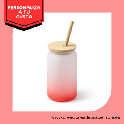 Vaso Tapa Personalizable rojo