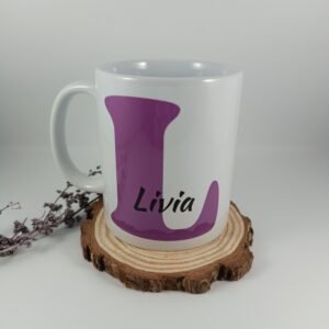 Taza con Nombre e Inicial
