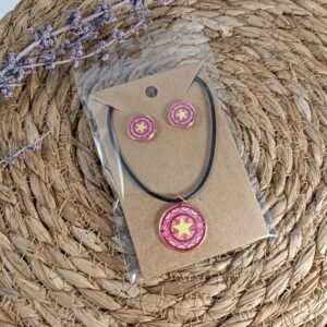 Colgante y pendientes sakura cazadora cartas